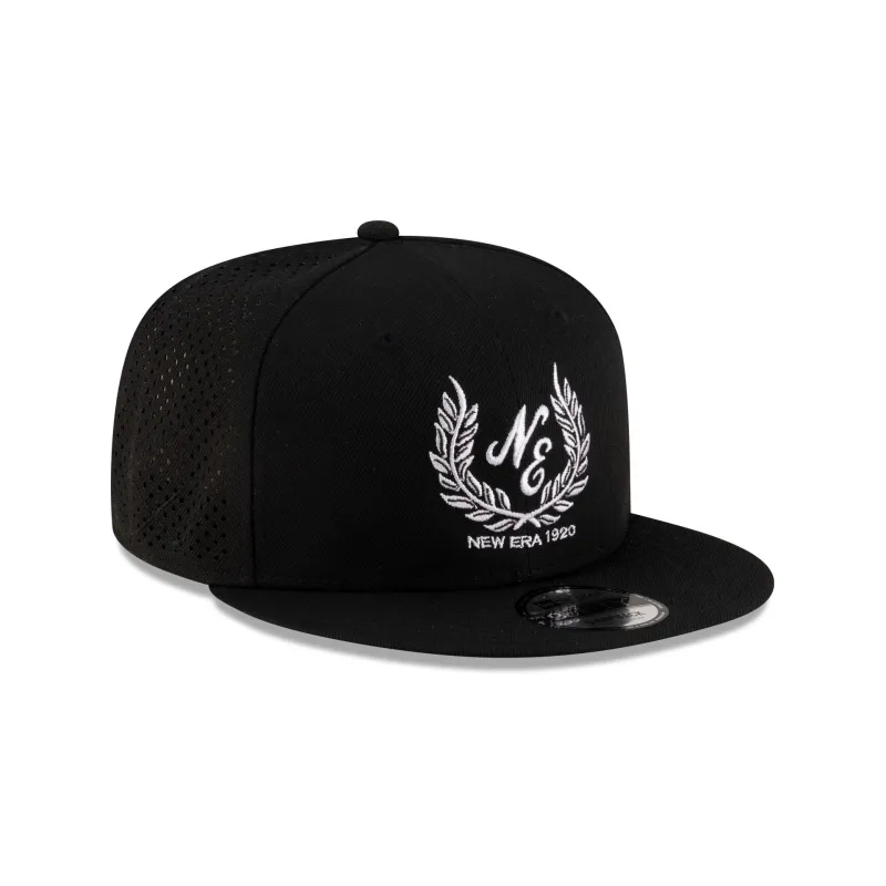 New Era Cap Laurel Wreath Black 9FIFTY Snapback Hat sold by New Era