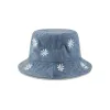 New Era Cap Flower Embroidery Light Denim Bucket Hat sold by New Era