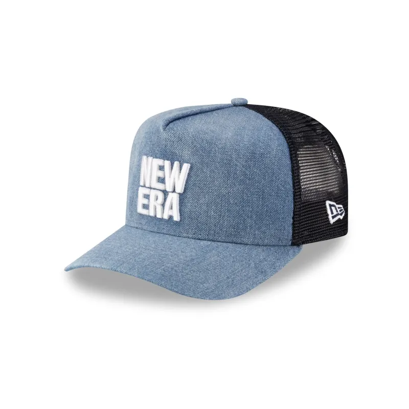 New Era Cap Denim 9FORTY A-Frame Trucker Hat | Parallel