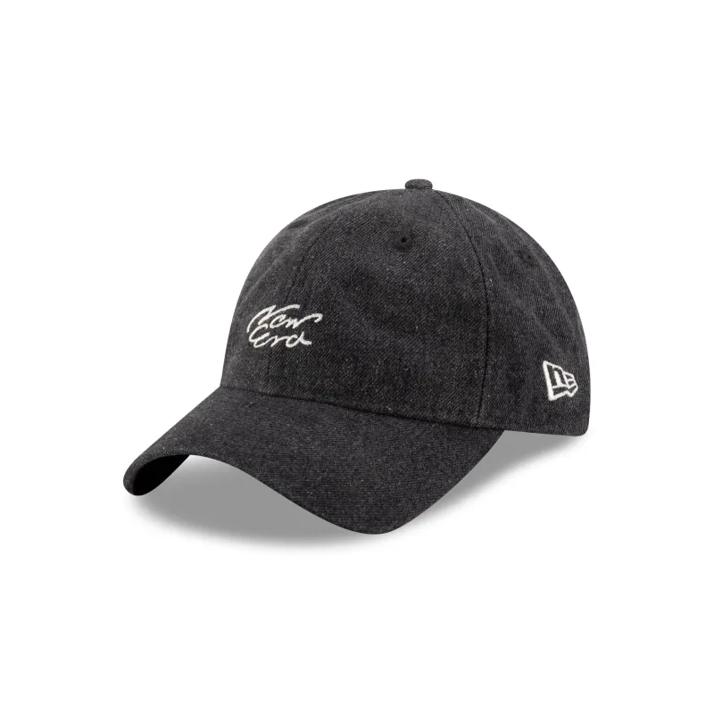New Era Cap Handwritten Black Denim 9TWENTY Easy Snap Hat sold by New Era