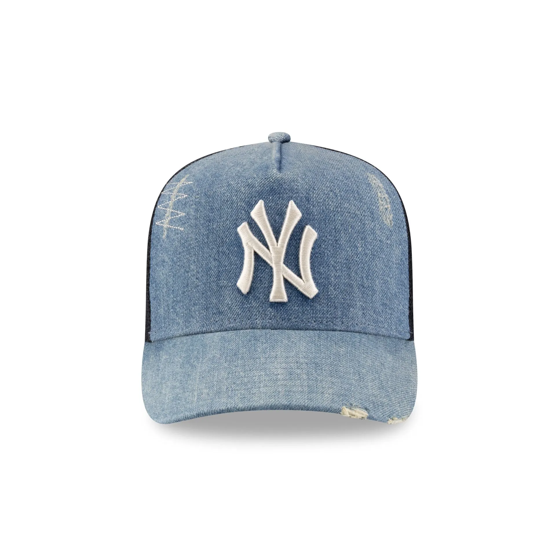 New York Yankees Distressed Light Denim 9FORTY A-Frame Trucker Hat sold by New Era product image thumbnail 2