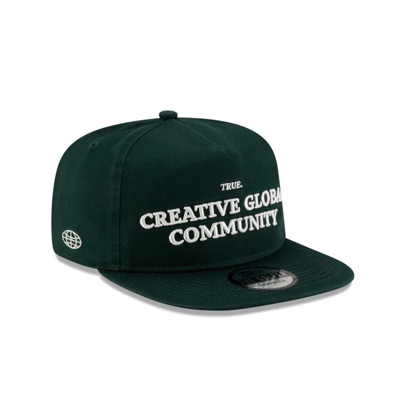 TRUE. Dark Green Golfer Hat made by New Era
