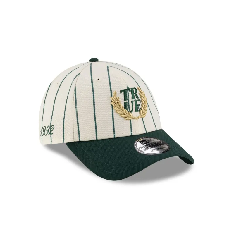 TRUE. Green Pinstripe 9FORTY Adjustable Hat made by New Era