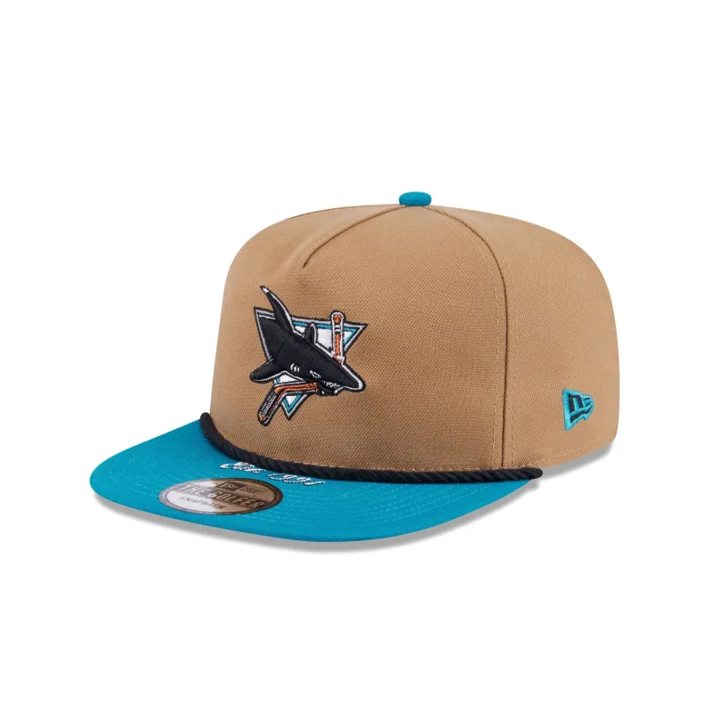 San Jose Sharks Khaki Rope Golfer Hat sold by New Era