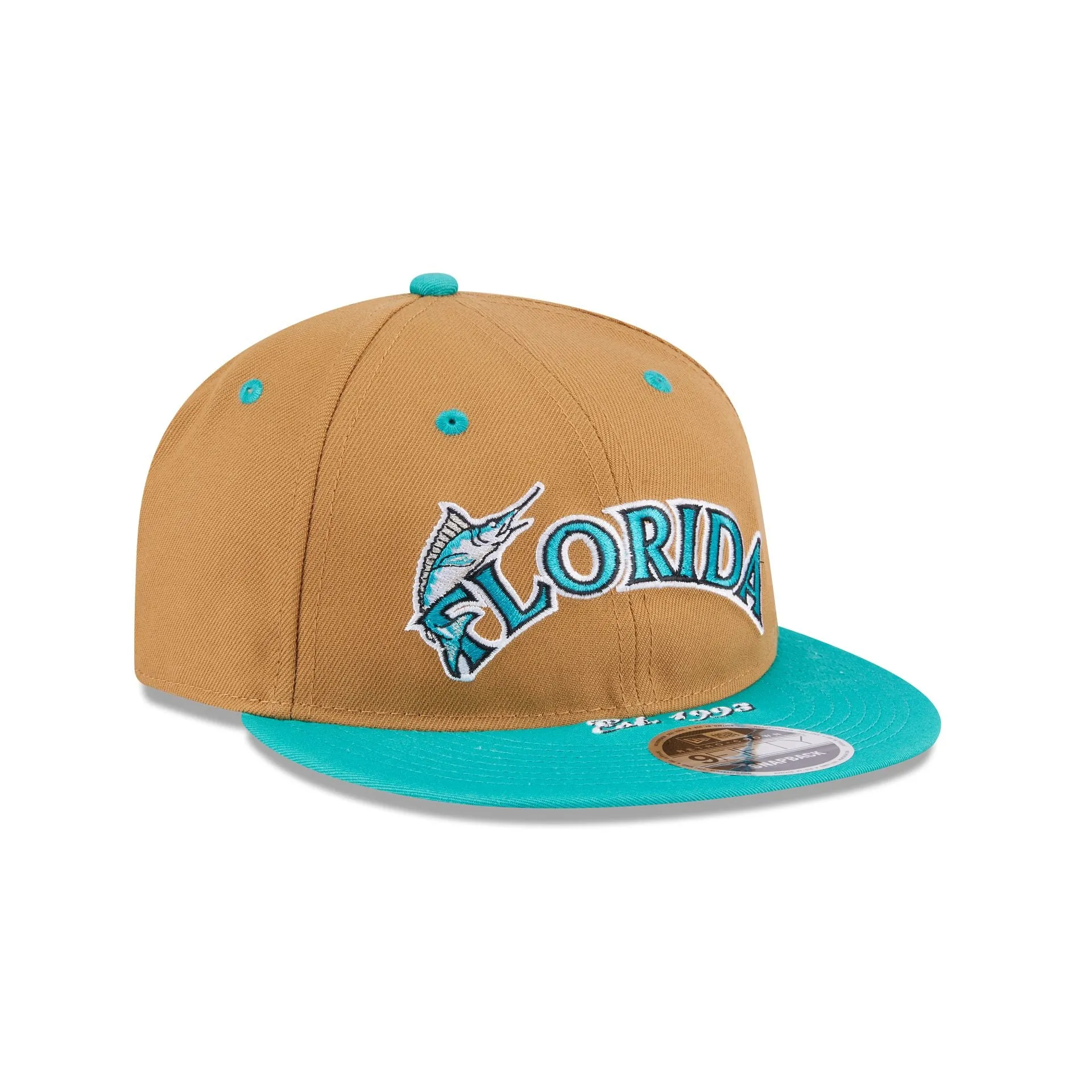 Miami Marlins Wheat Retro Crown 9FIFTY Snapback Hat sold by New Era product image thumbnail 3