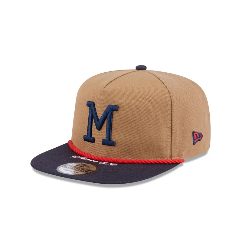 Milwaukee Braves Khaki Rope Golfer Hat sold by New Era
