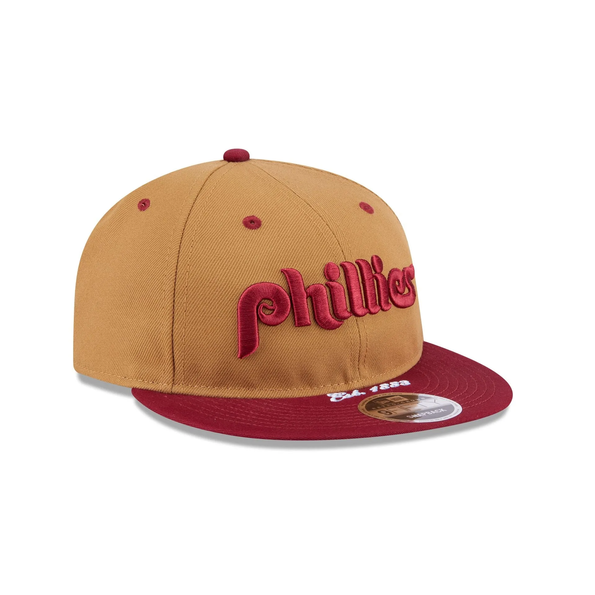 Philadelphia Phillies Wheat Retro Crown 9FIFTY Snapback Hat sold by New Era product image thumbnail 3