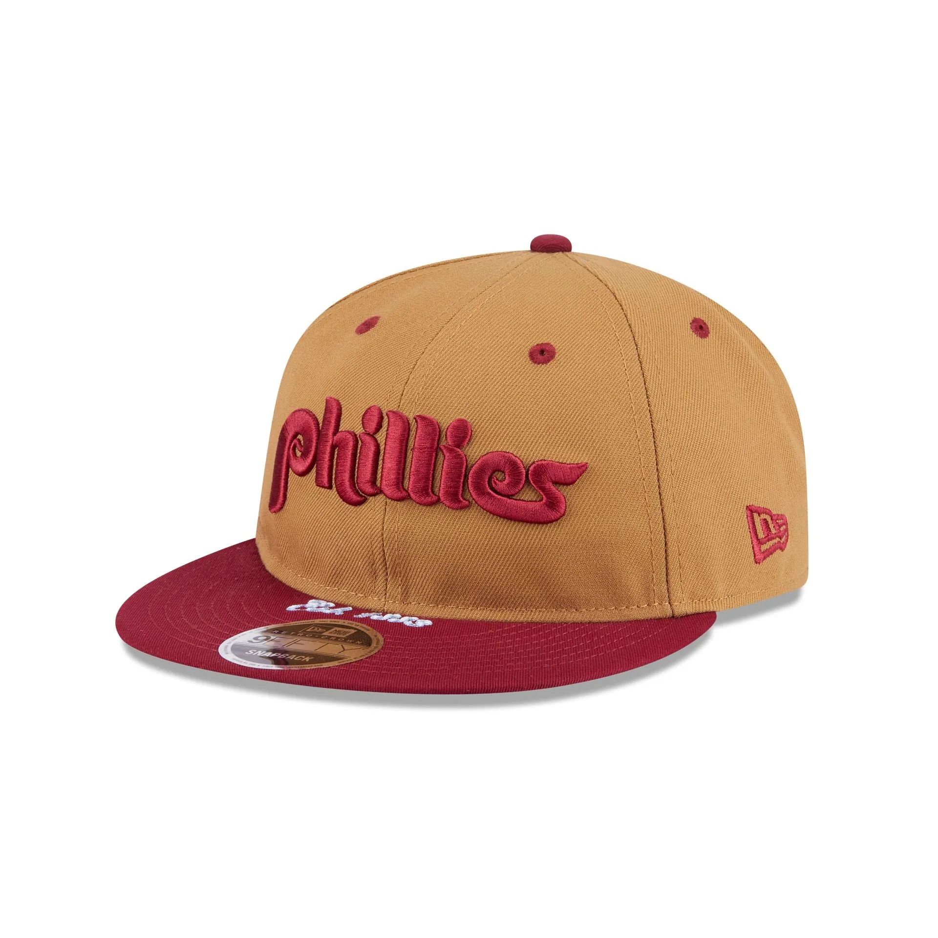 Philadelphia Phillies Wheat Retro Crown 9FIFTY Snapback Hat sold by New Era