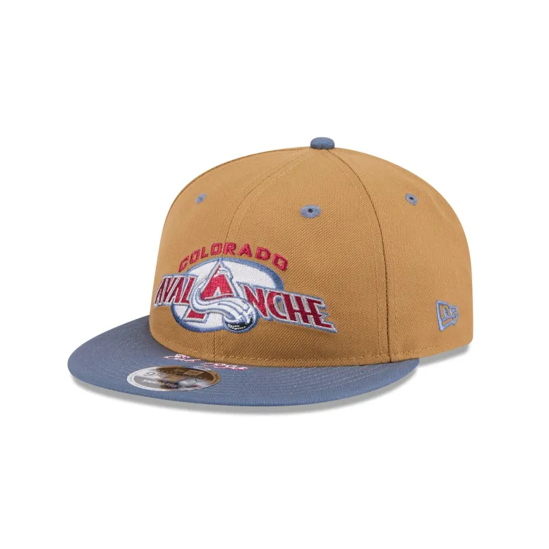 Colorado Avalanche Wheat Retro Crown 9FIFTY Snapback Hat sold by New Era