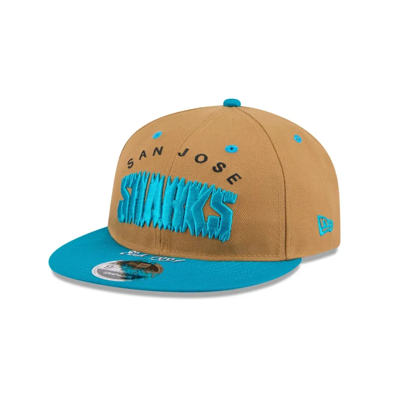 San Jose Sharks Wheat Retro Crown 9FIFTY Snapback Hat sold by New Era