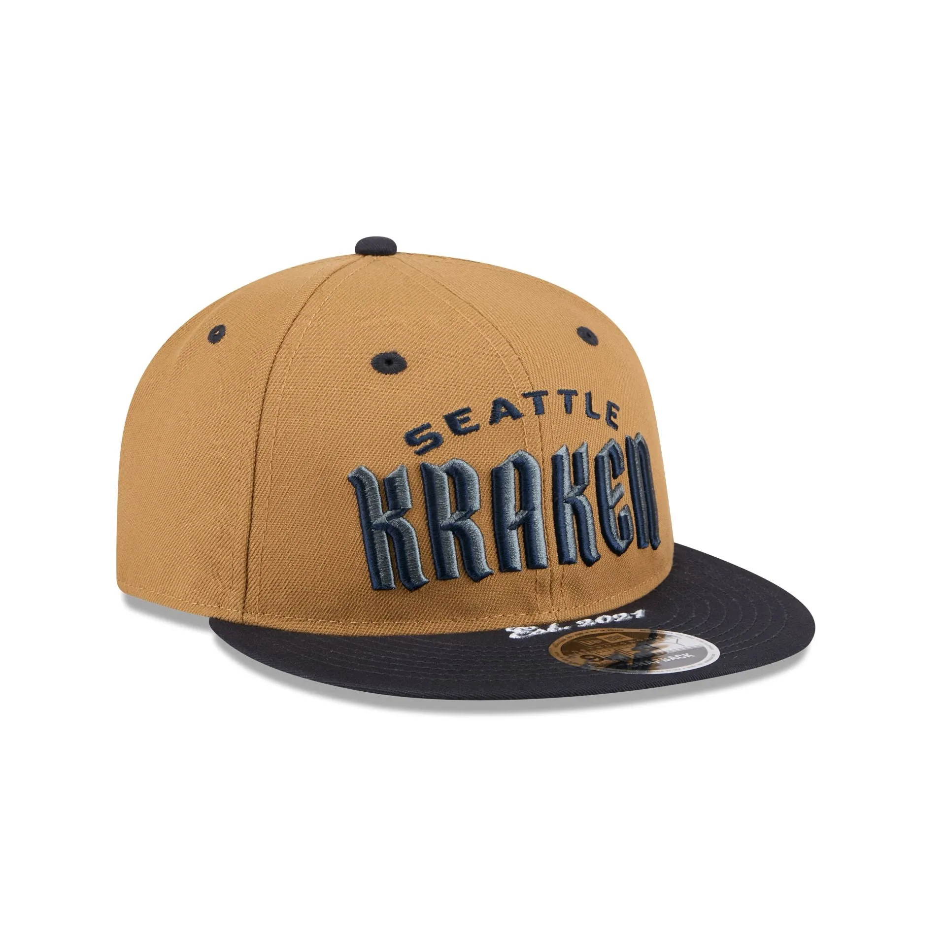 Seattle Kraken Wheat Retro Crown 9FIFTY Snapback Hat sold by New Era product image thumbnail 3