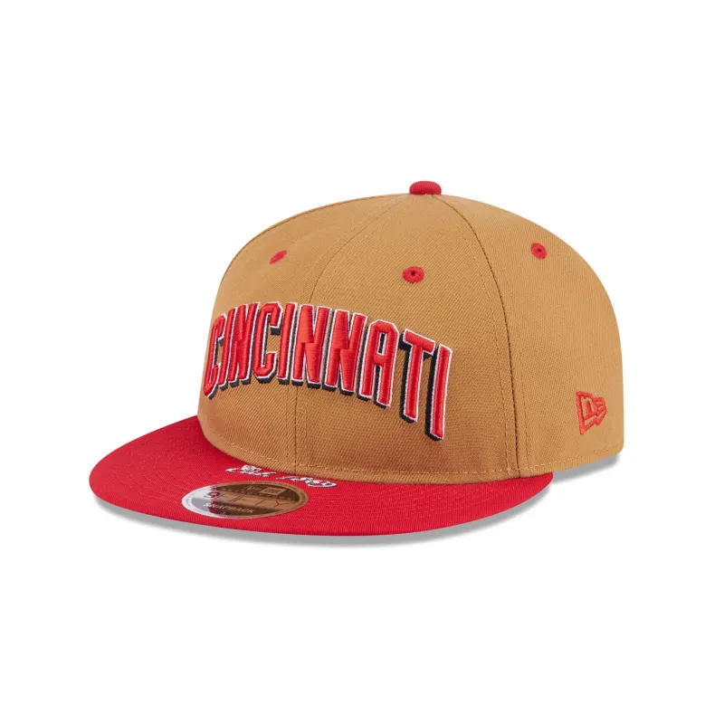 Cincinnati Reds Wheat Retro Crown 9FIFTY Snapback Hat sold by New Era
