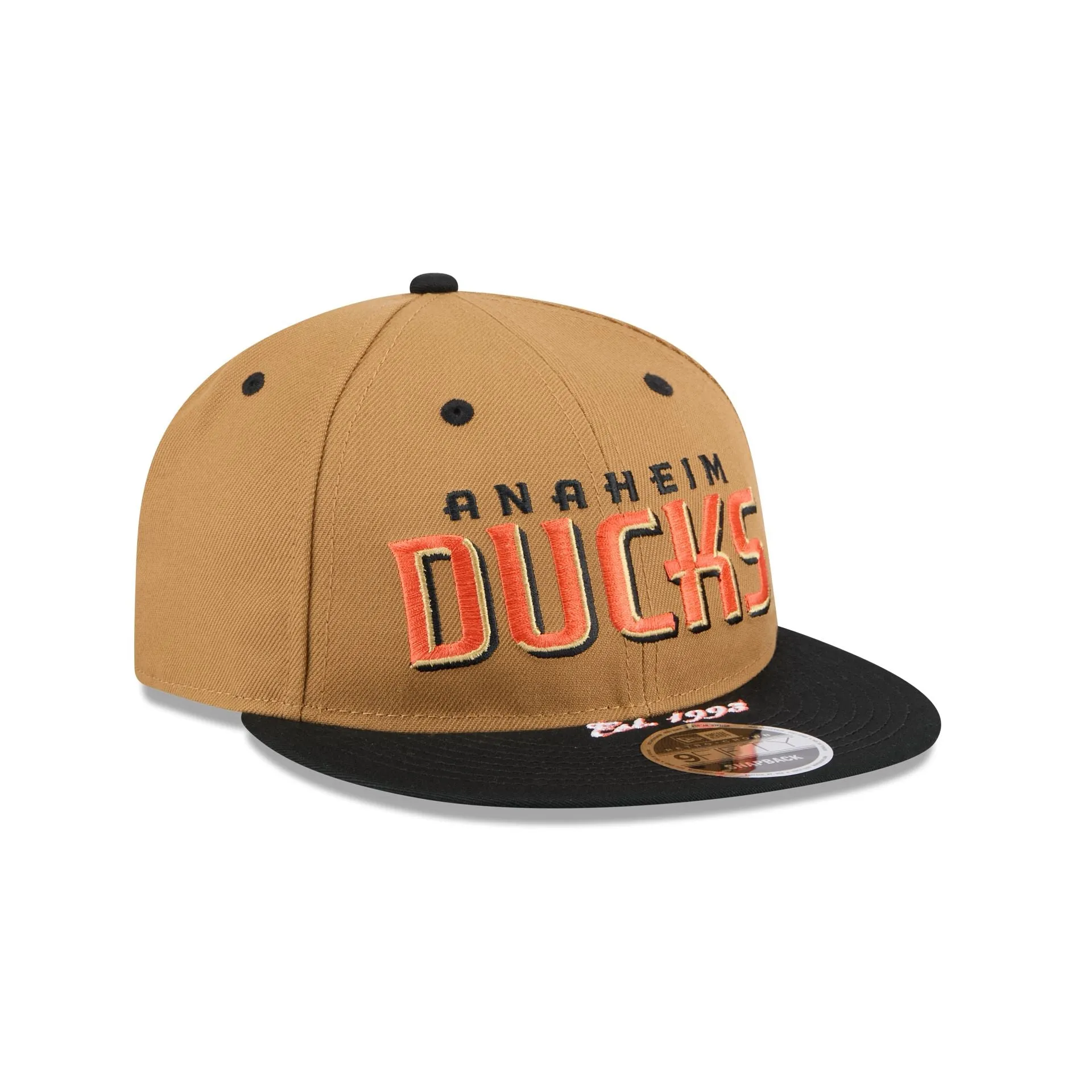 Anaheim Ducks Wheat Retro Crown 9FIFTY Snapback Hat sold by New Era product image thumbnail 3