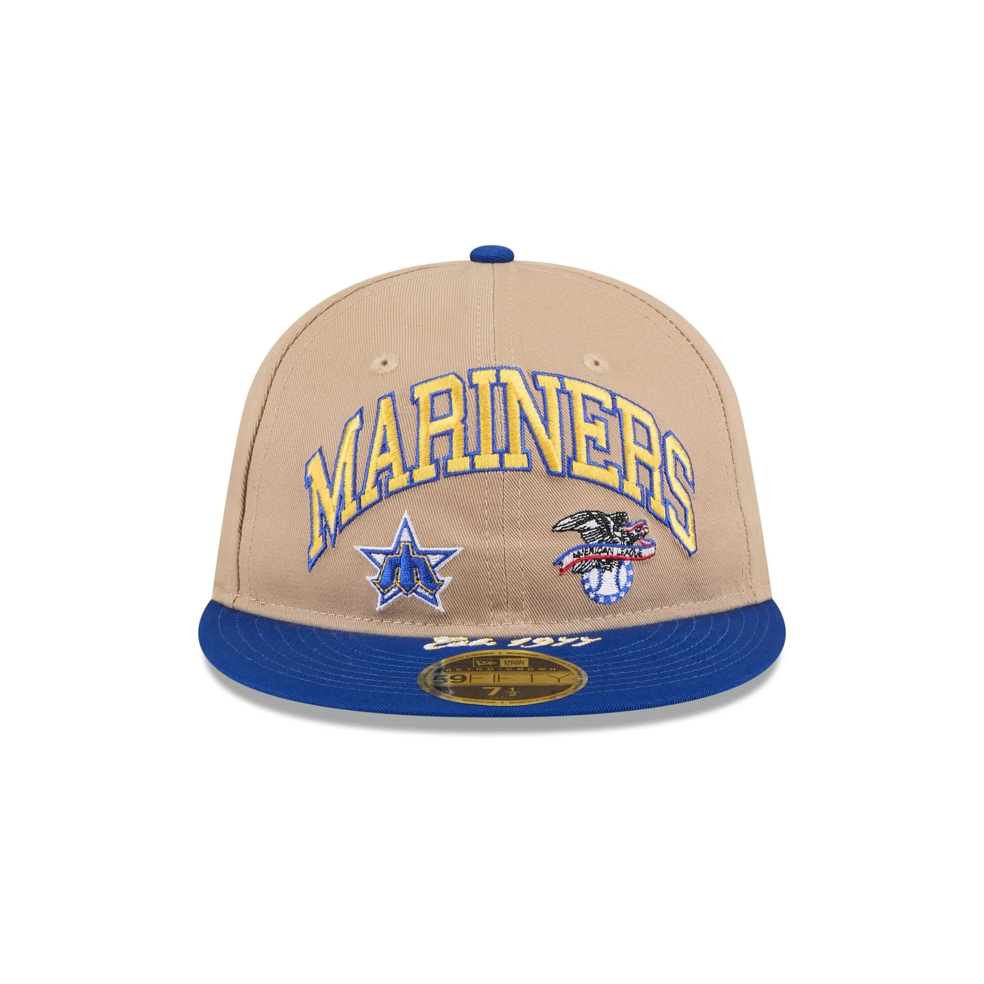 Seattle Mariners Camel Retro Crown 59FIFTY Fitted Hat sold by New Era product image thumbnail 2