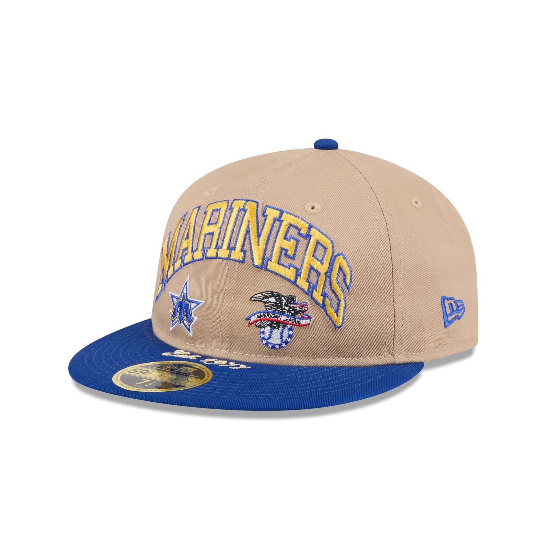 Seattle Mariners Camel Retro Crown 59FIFTY Fitted Hat sold by New Era