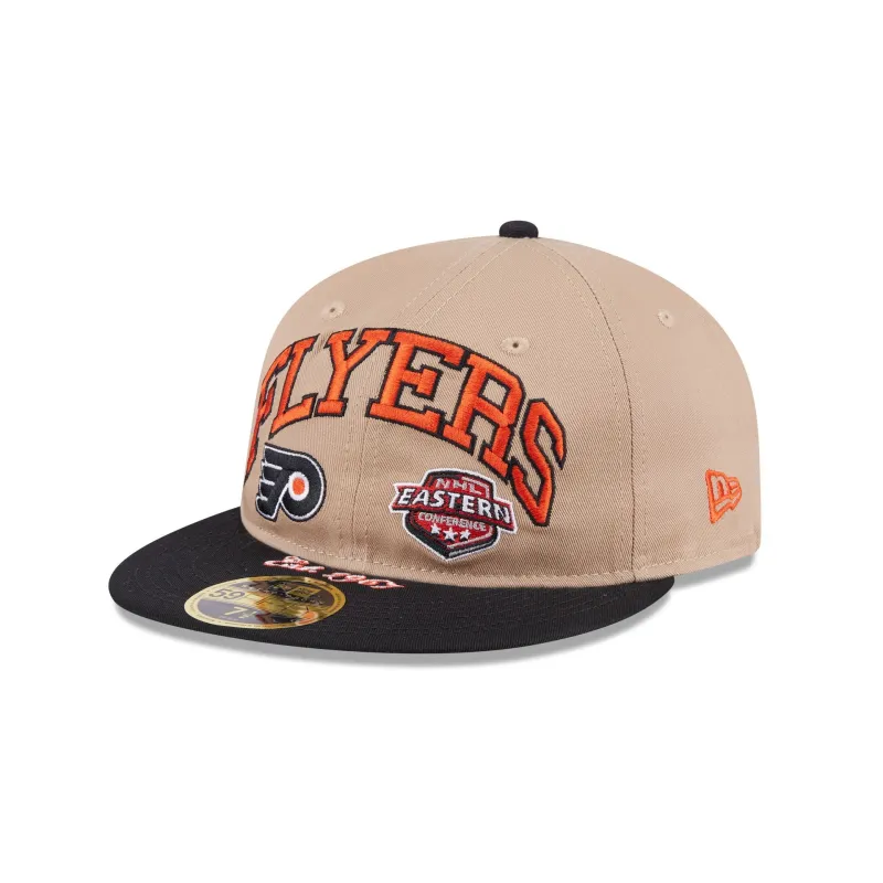 Philadelphia Flyers Camel Retro Crown 59FIFTY Fitted Hat sold by New Era