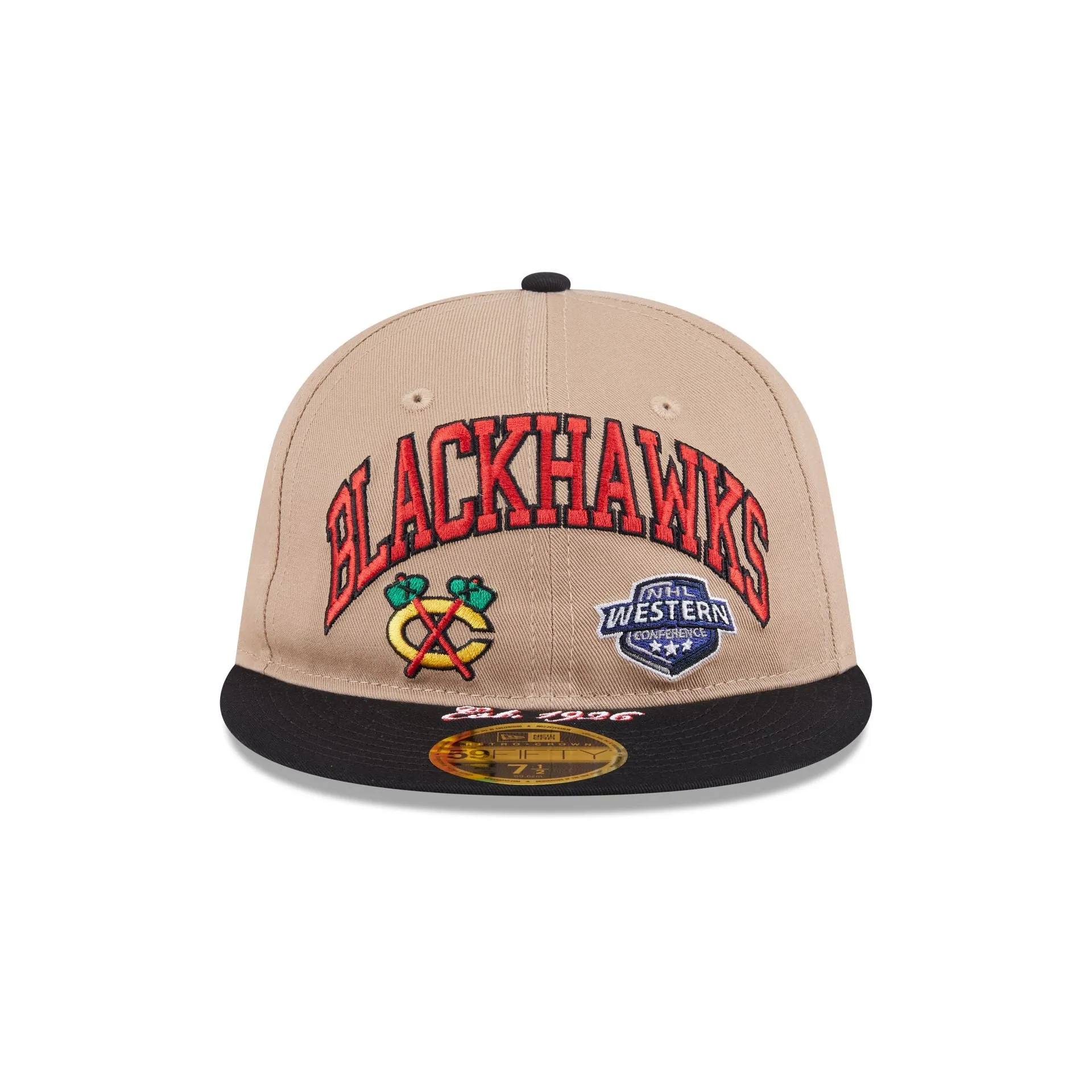 Chicago Blackhawks Camel Retro Crown 59FIFTY Fitted Hat sold by New Era product image thumbnail 2