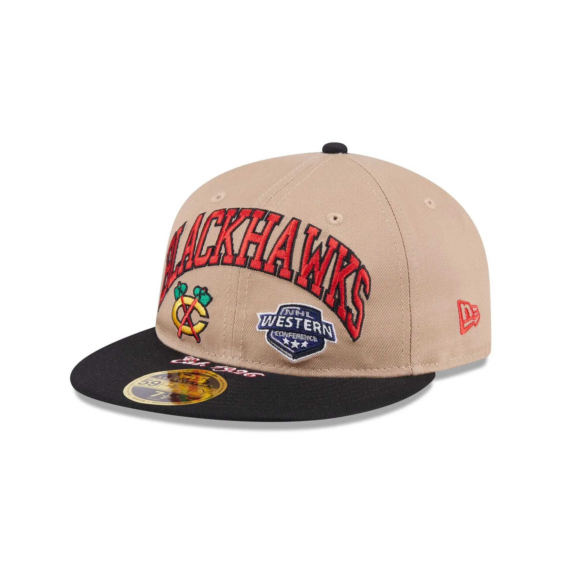 Chicago Blackhawks Camel Retro Crown 59FIFTY Fitted Hat sold by New Era