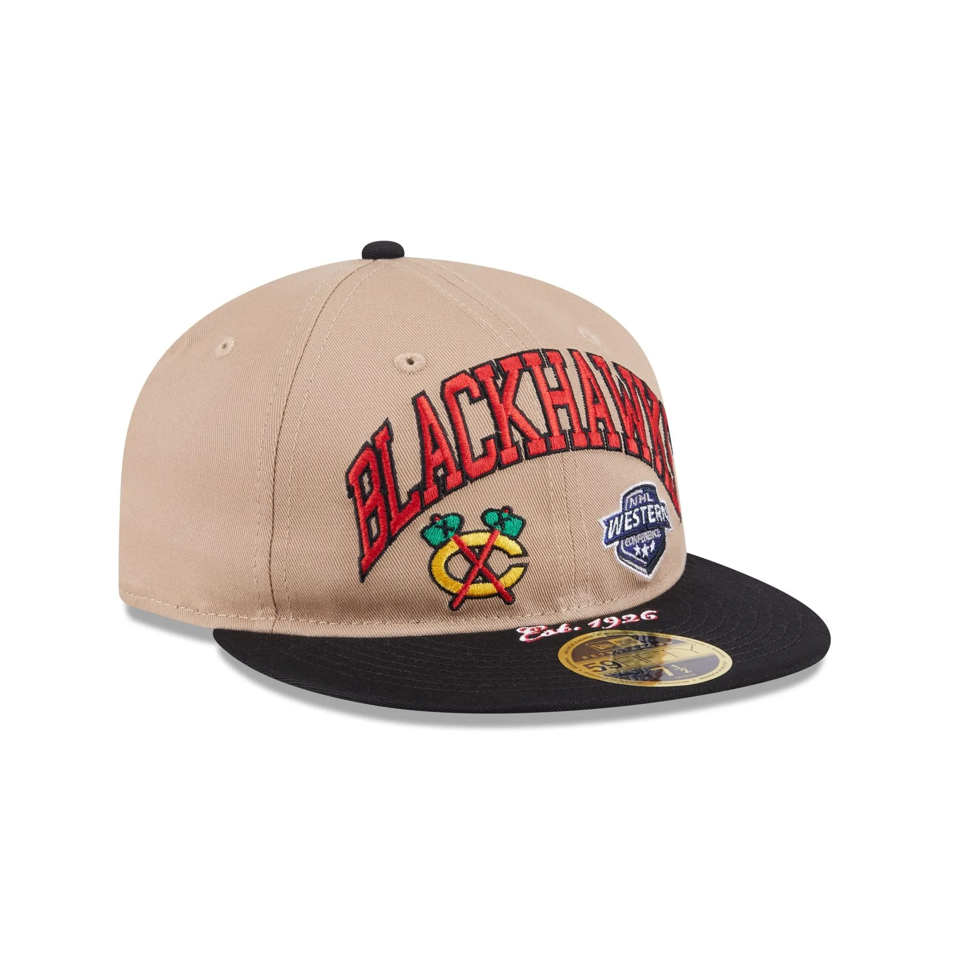 Chicago Blackhawks Camel Retro Crown 59FIFTY Fitted Hat sold by New Era product image thumbnail 3