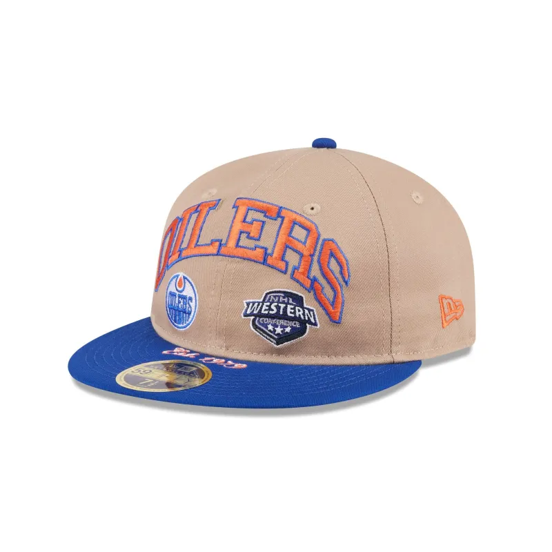 Edmonton Oilers Camel Retro Crown 59FIFTY Fitted Hat sold by New Era