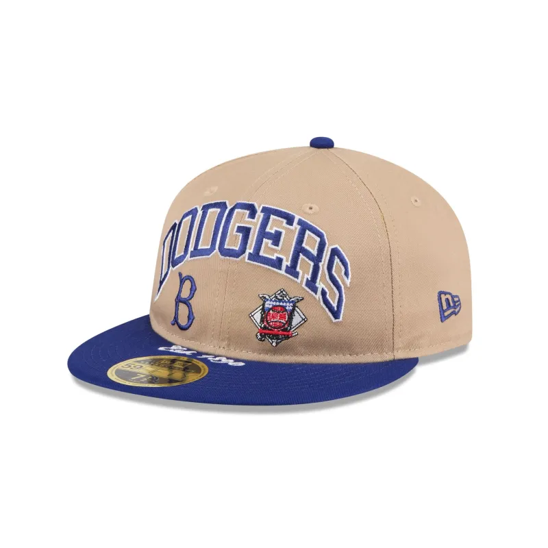 Brooklyn Dodgers Camel Retro Crown 59FIFTY Fitted Hat sold by New Era