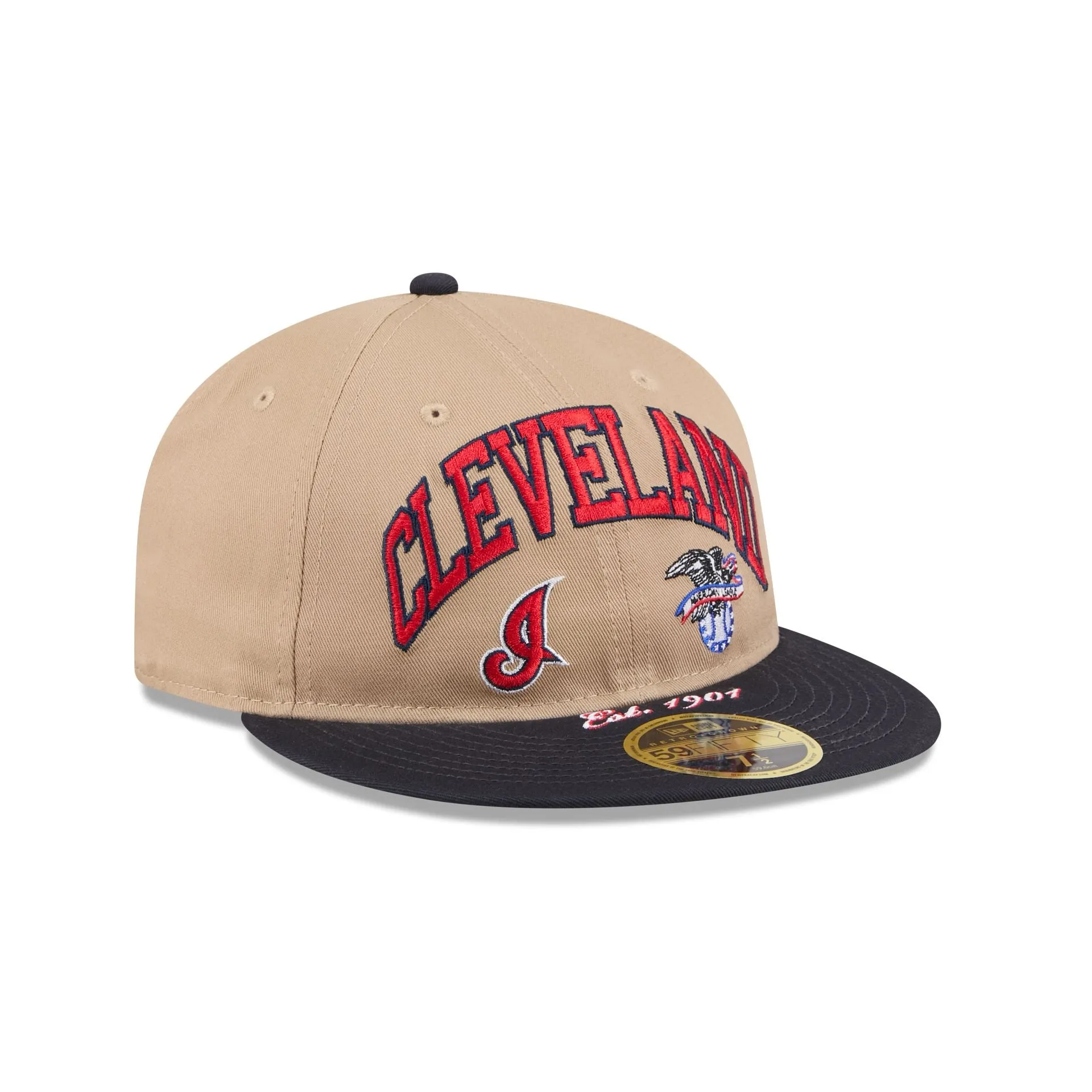 Cleveland Guardians Camel Retro Crown 59FIFTY Fitted Hat sold by New Era product image thumbnail 3