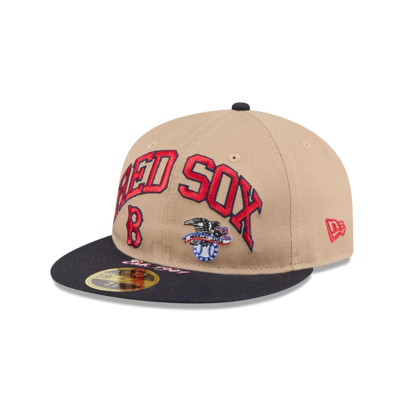 Boston Red Sox Camel Retro Crown 59FIFTY Fitted Hat sold by New Era