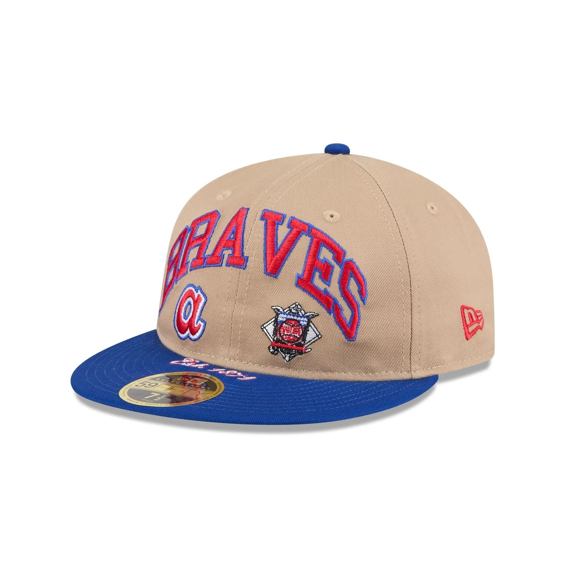 Atlanta Braves Camel Retro Crown 59FIFTY Fitted Hat sold by New Era