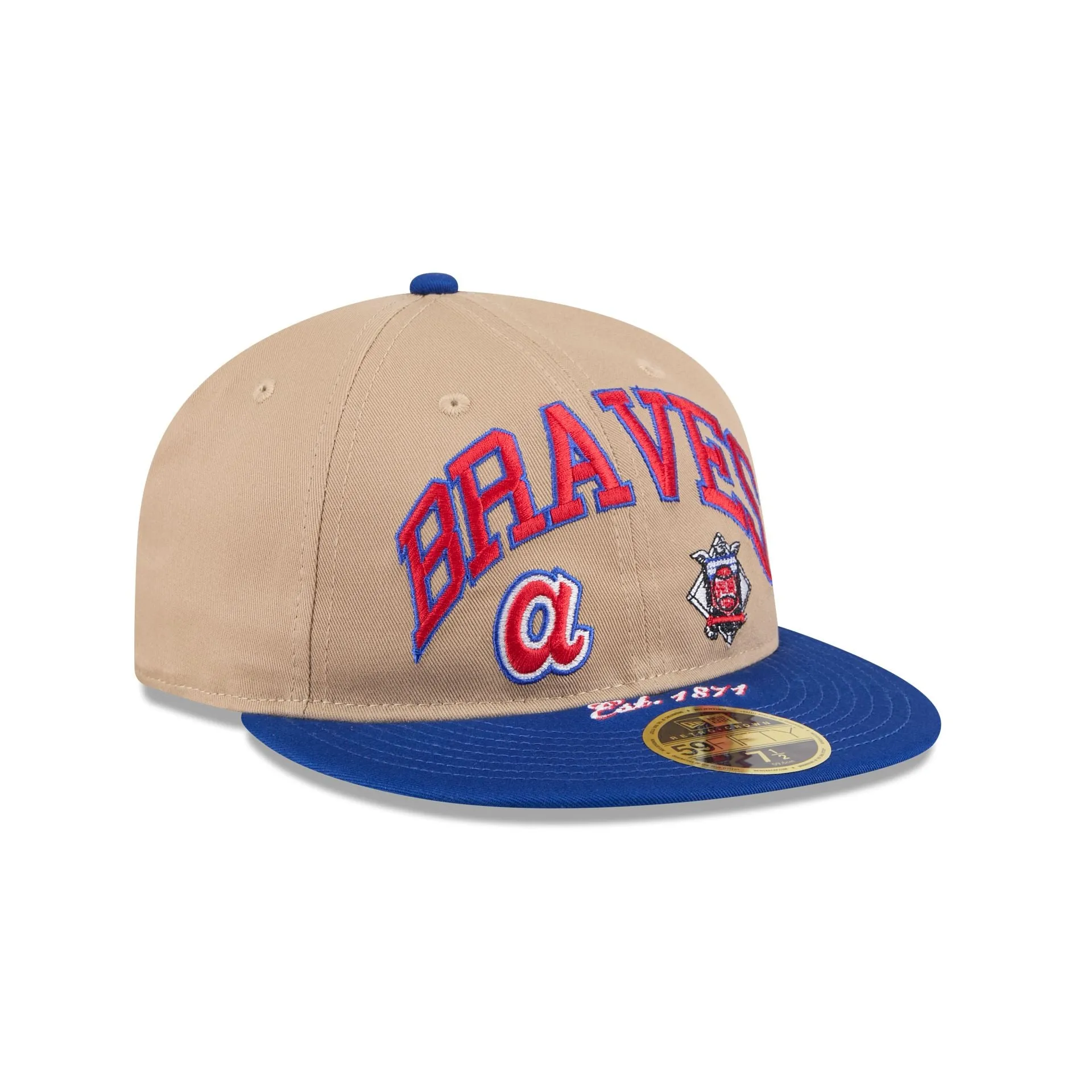 Atlanta Braves Camel Retro Crown 59FIFTY Fitted Hat sold by New Era product image thumbnail 3