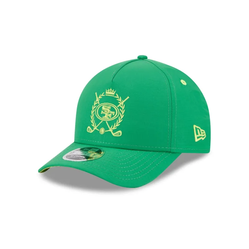 San Francisco 49ers Tee Time 9FORTY M-Crown A-Frame Snapback Hat sold by New Era