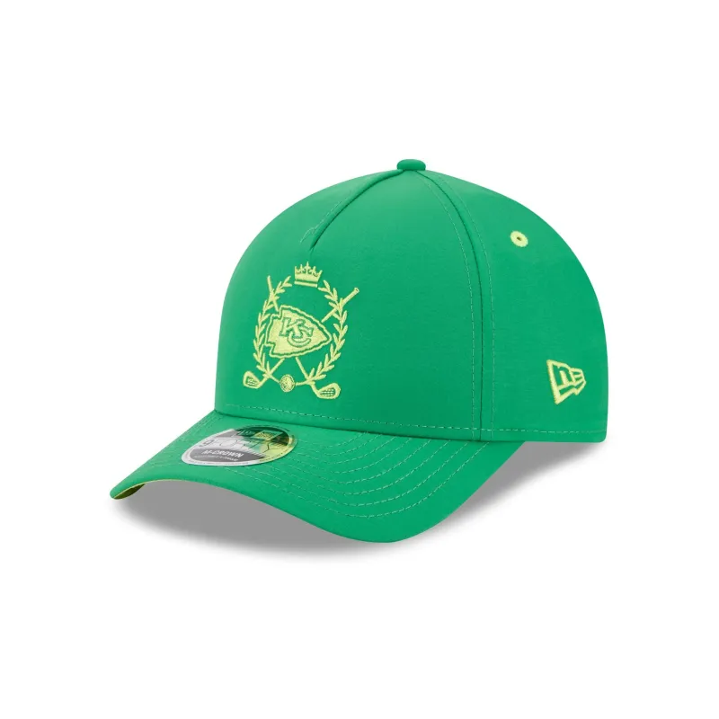 Kansas City Chiefs Tee Time 9FORTY M-Crown A-Frame Snapback Hat sold by New Era