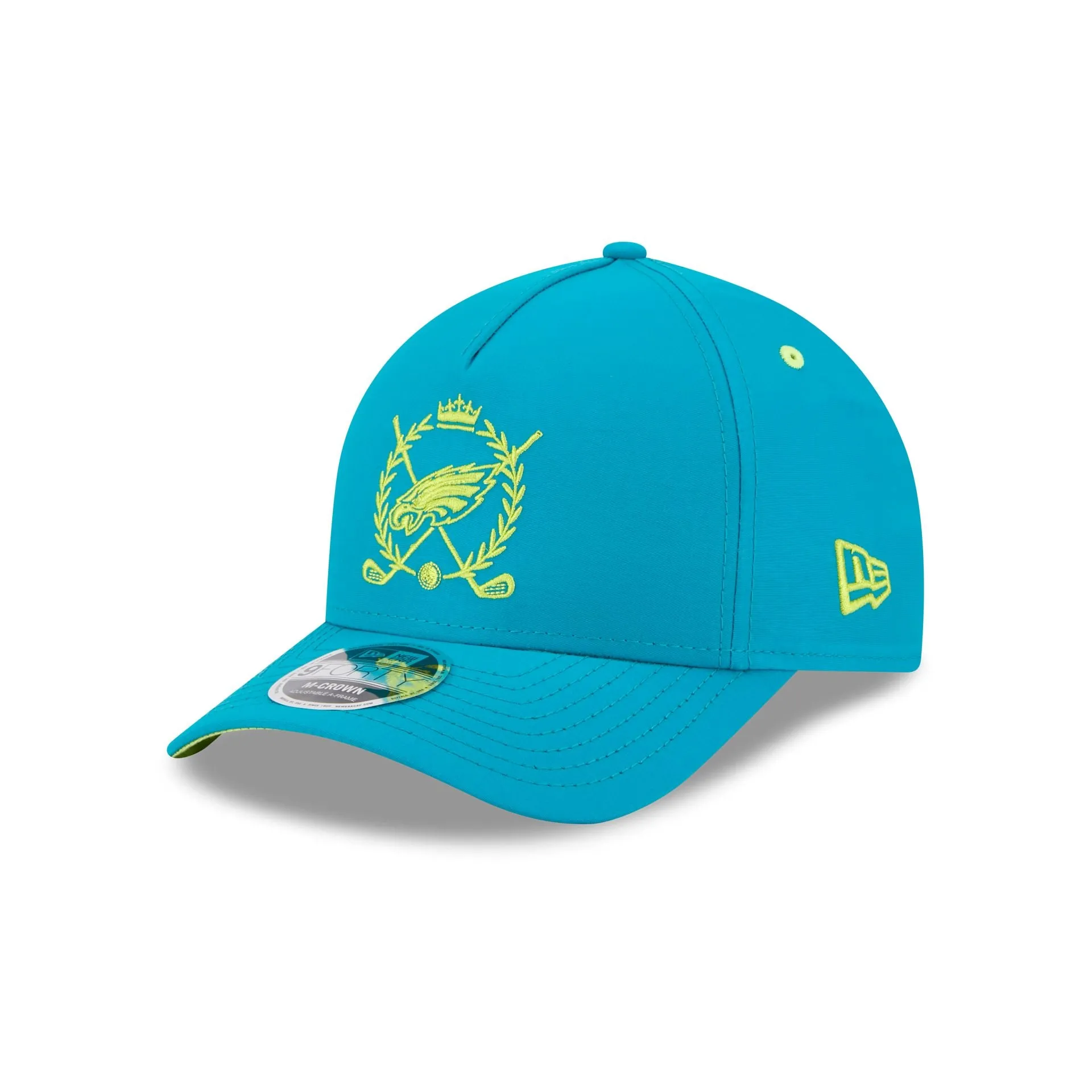 Philadelphia Eagles Tee Time 9FORTY M-Crown A-Frame Snapback Hat sold by New Era