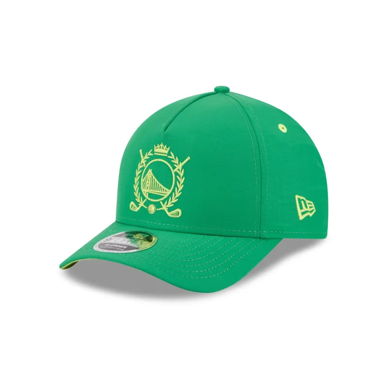Golden State Warriors Tee Time 9FORTY M-Crown A-Frame Snapback Hat sold by New Era