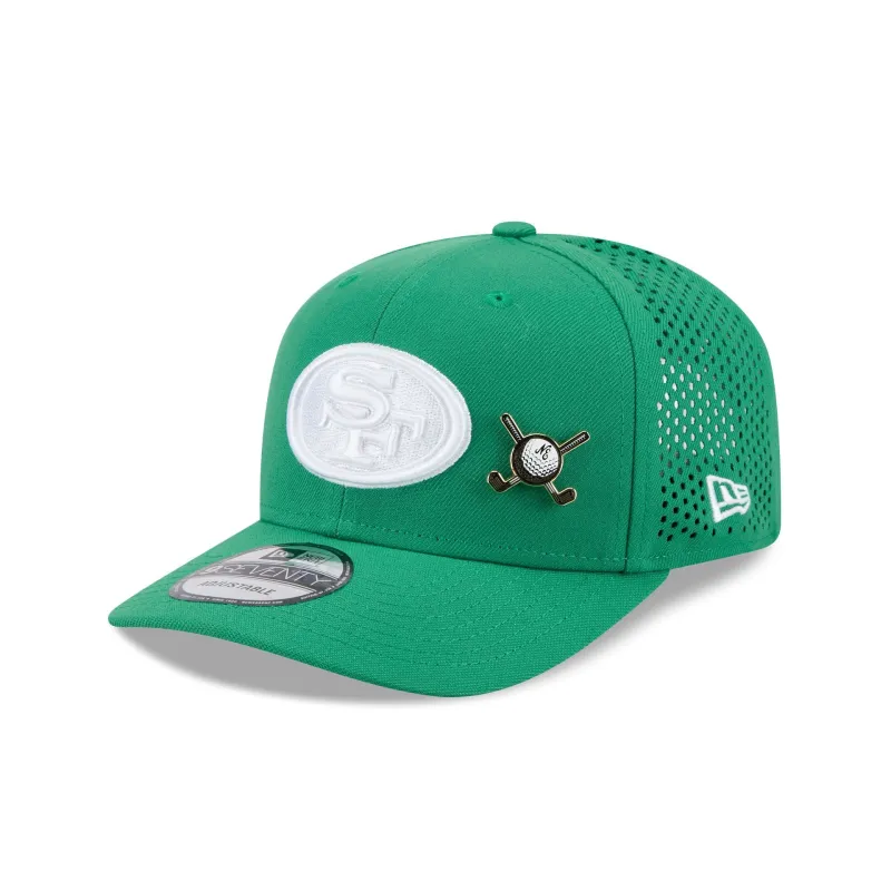 San Francisco 49ers Tee Time 9SEVENTY Trucker Hat sold by New Era