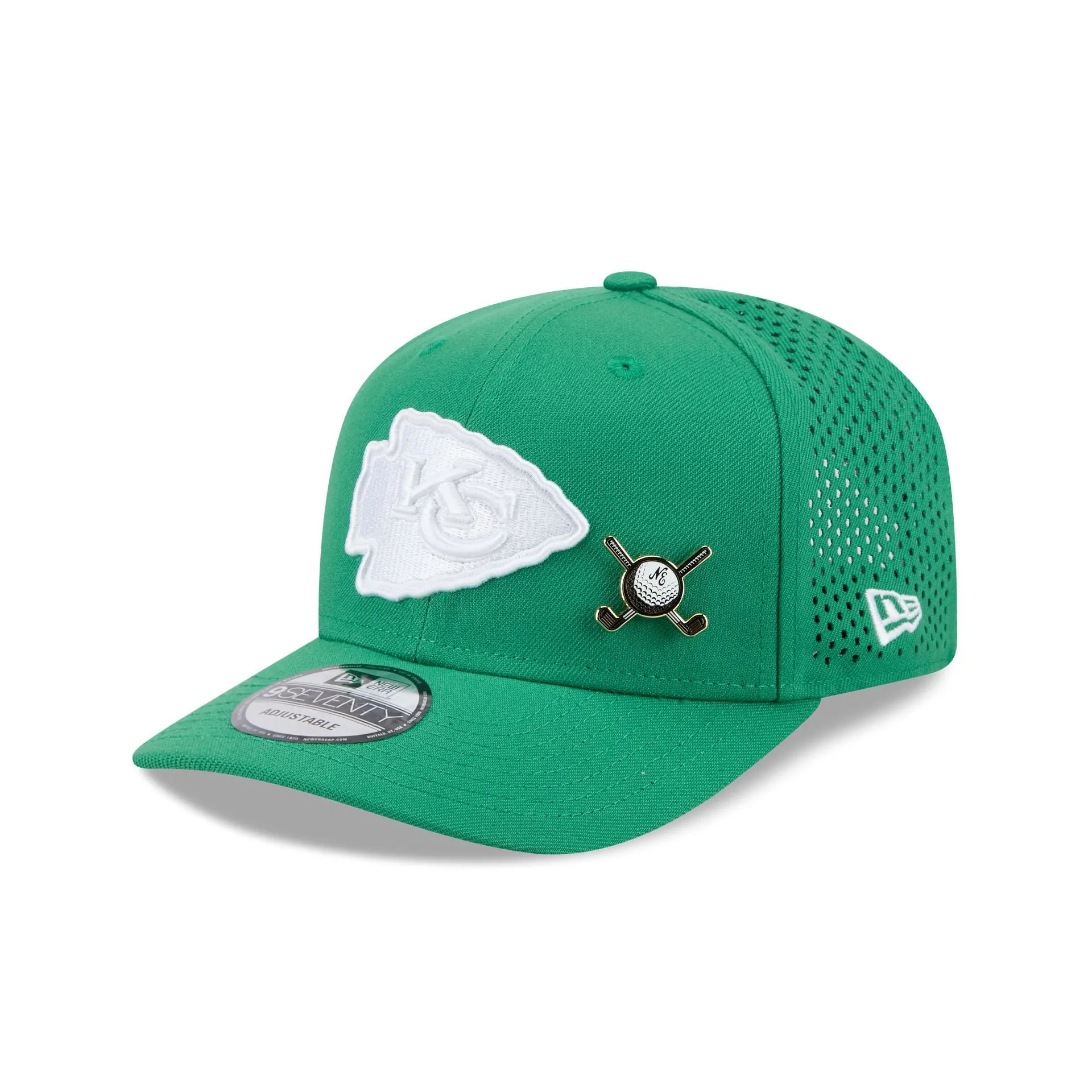 Kansas City Chiefs Tee Time 9SEVENTY Trucker Hat sold by New Era