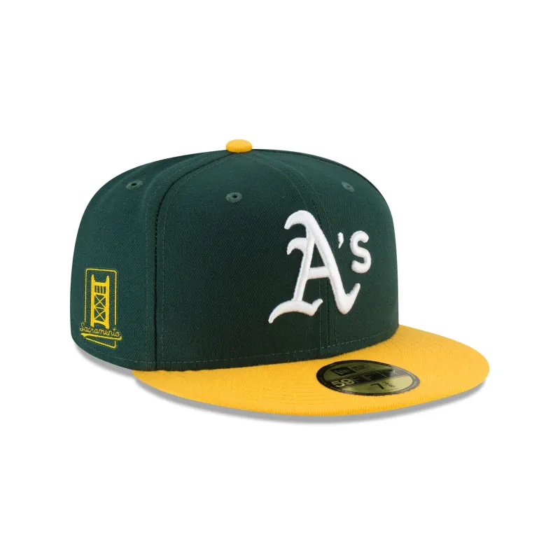 Athletics in Sacramento Sidepatch Home 59FIFTY Fitted Hat sold by New Era