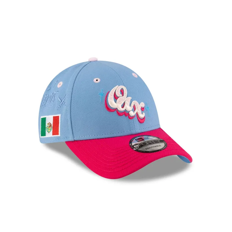Guerreros de Oaxaca LMB 100th Anniversary Alt Blue 9FORTY Snapback Hat sold by New Era