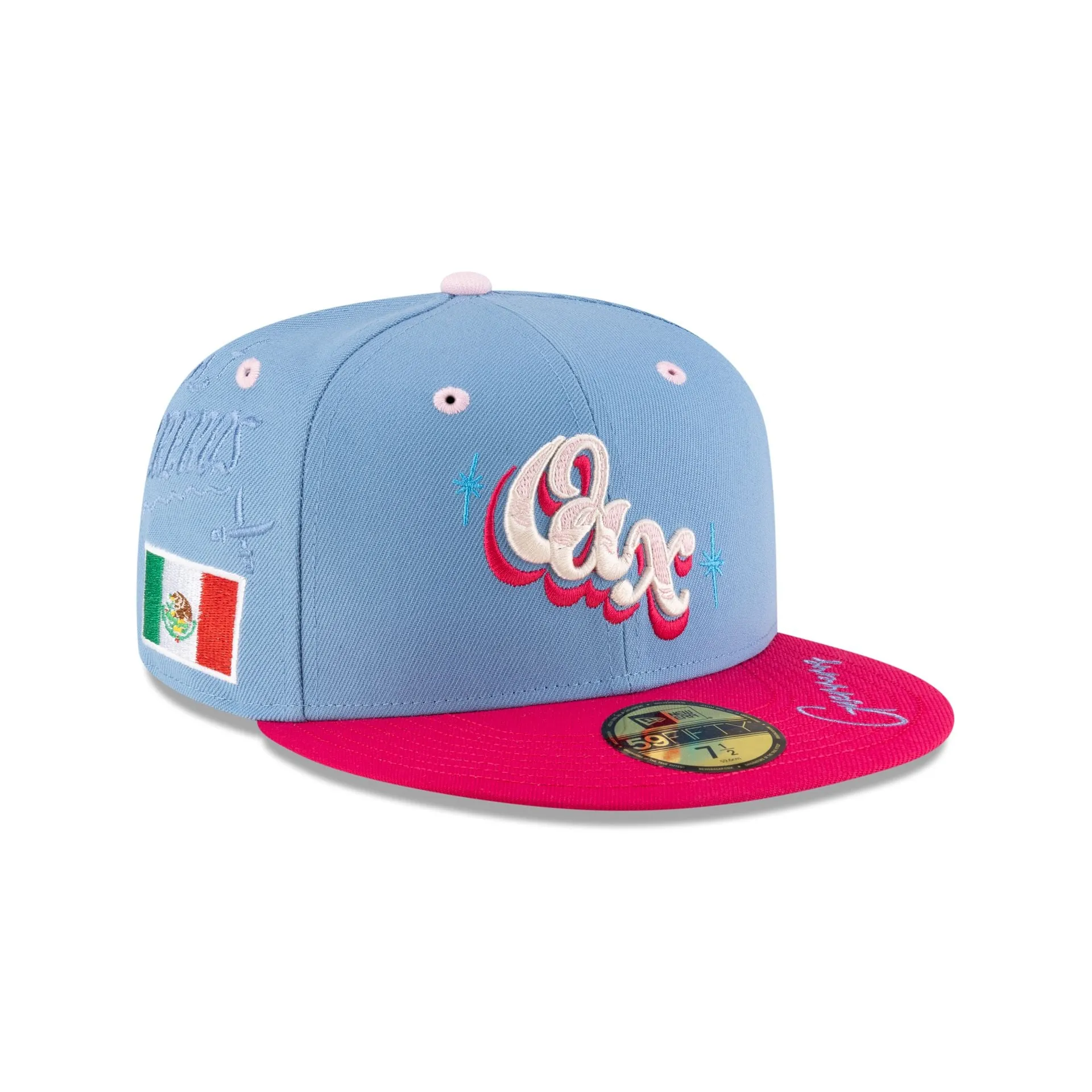 Guerreros de Oaxaca LMB 100th Anniversary Alt Blue 59FIFTY Fitted Hat sold by New Era
