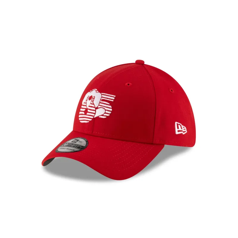 Diablos Rojos del México LMB 100th Anniversary Away 39THIRTY Stretch Fit Hat sold by New Era