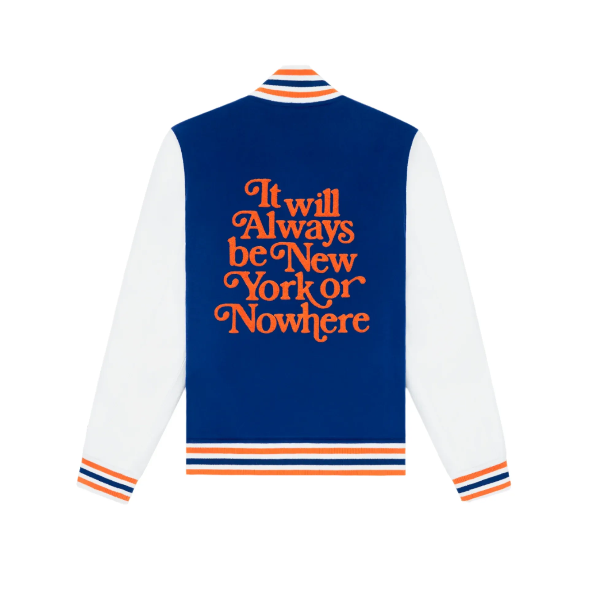 New York or Nowhere x New York Mets Light Royal Motto Varsity Jacket sold by New Era product image thumbnail 2