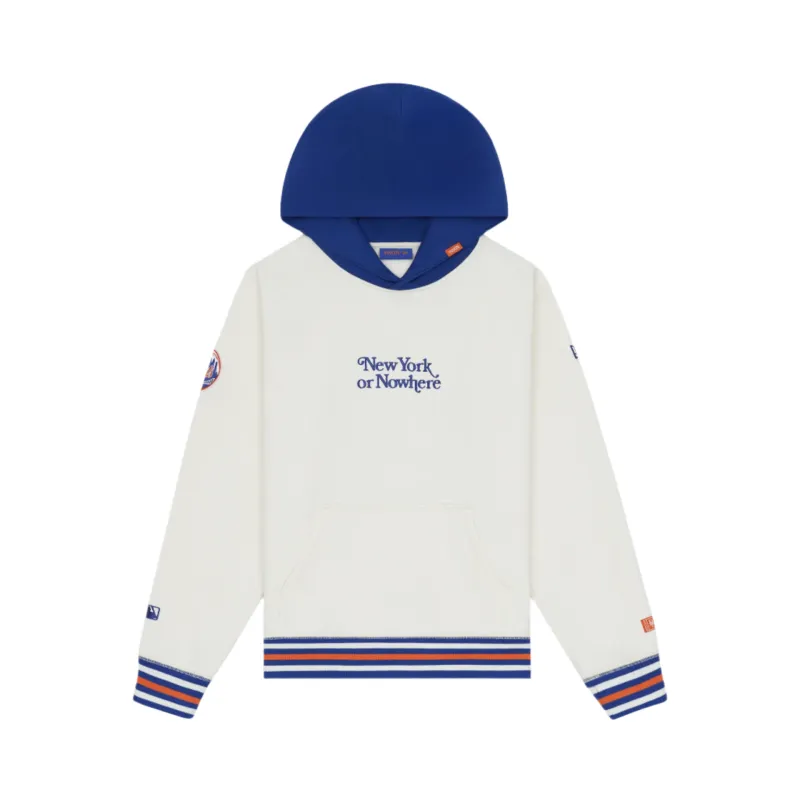 New York or Nowhere x New York Mets Chrome White Motto Hoodie sold by New Era