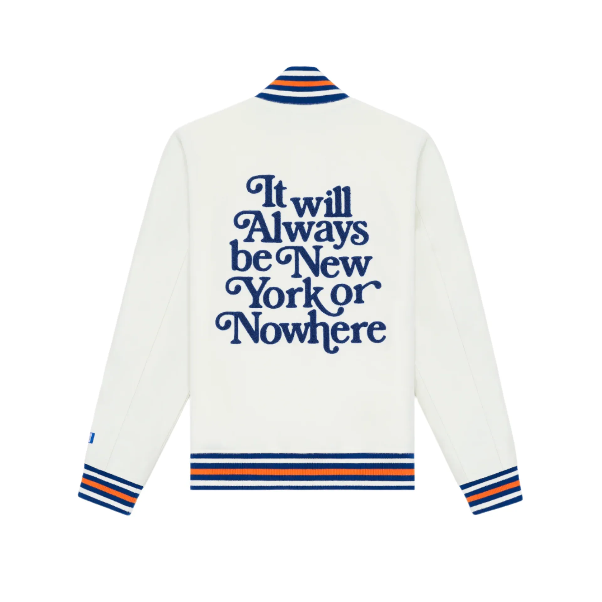 New York or Nowhere x New York Mets Chrome White Motto Varsity Jacket sold by New Era product image thumbnail 2
