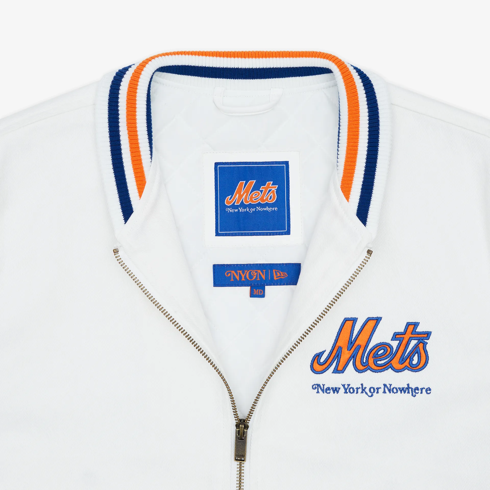 New York or Nowhere x New York Mets White Varsity Jacket sold by New Era product image thumbnail 4