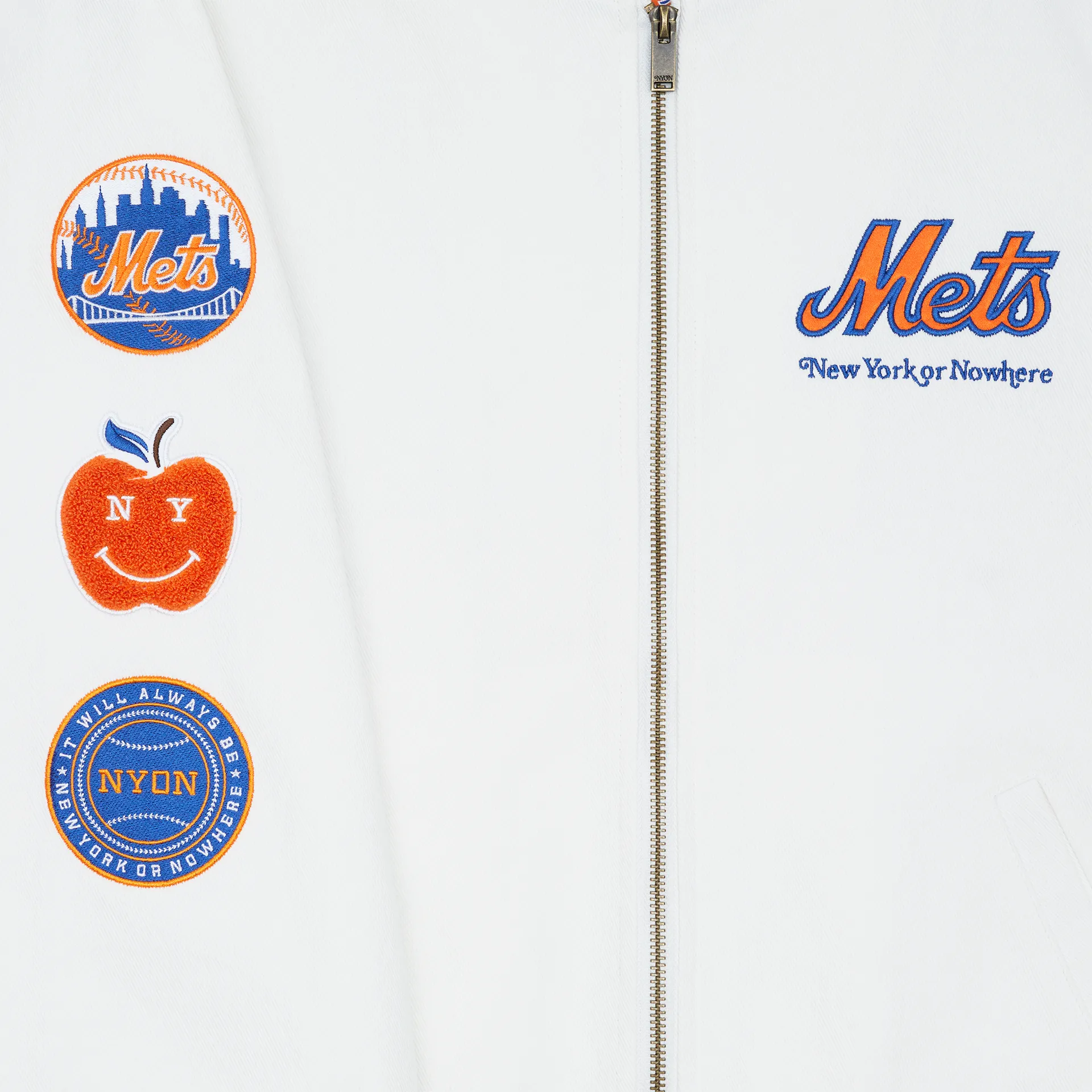 New York or Nowhere x New York Mets White Varsity Jacket sold by New Era product image thumbnail 3