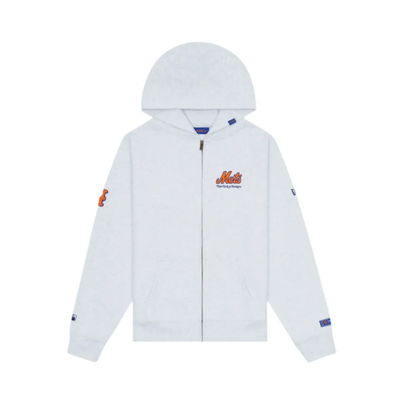New York or Nowhere x New York Mets White Full-Zip Hoodie sold by New Era