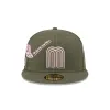 Mexico Baseball New Era Anniversary Logos Olive 59FIFTY Fitted Hat sold by New Era