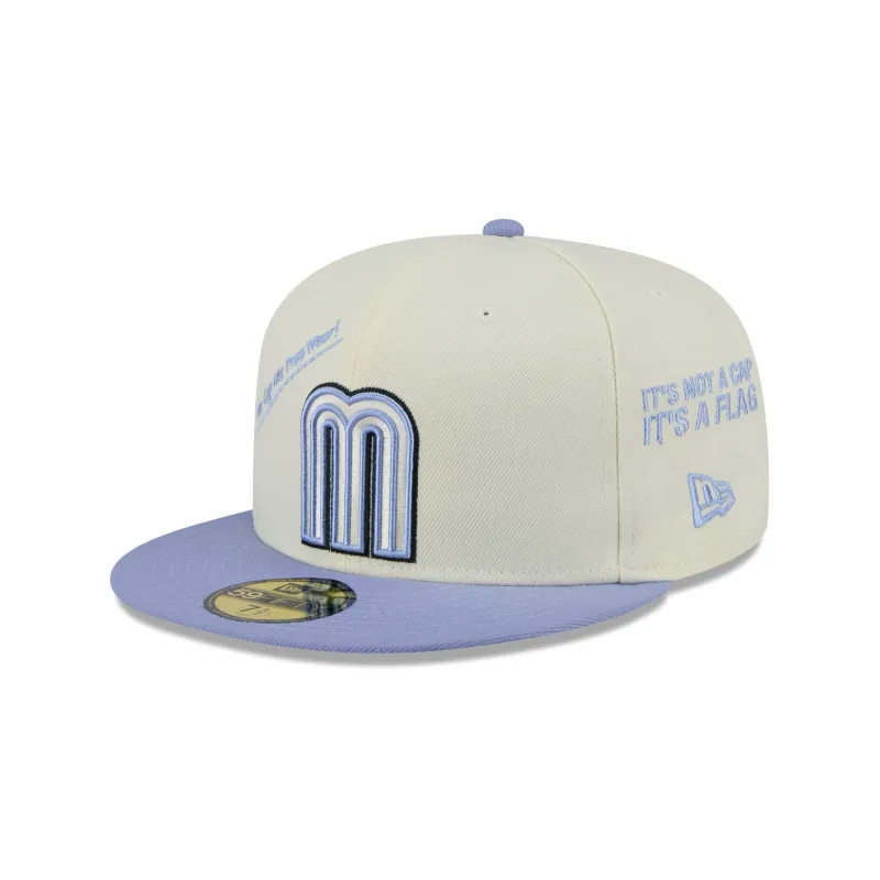 Mexico Baseball New Era Anniversary Logos Chrome 59FIFTY Fitted Hat sold by New Era
