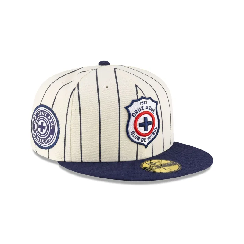 Cruz Azul Retro Pinstripe 59FIFTY Fitted Hat sold by New Era