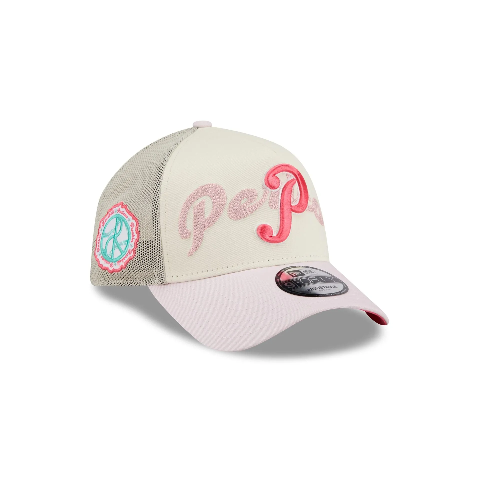 Pericos de Puebla Stacked Wordmark 9FORTY A-Frame Snapback Hat sold by New Era