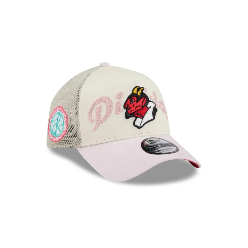 Diablos Rojos del México Stacked Wordmark 9FORTY A-Frame Snapback Hat sold by New Era